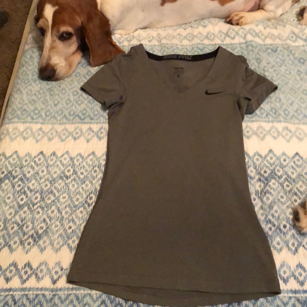 Dark Grey NIKE Compression T-Shirt